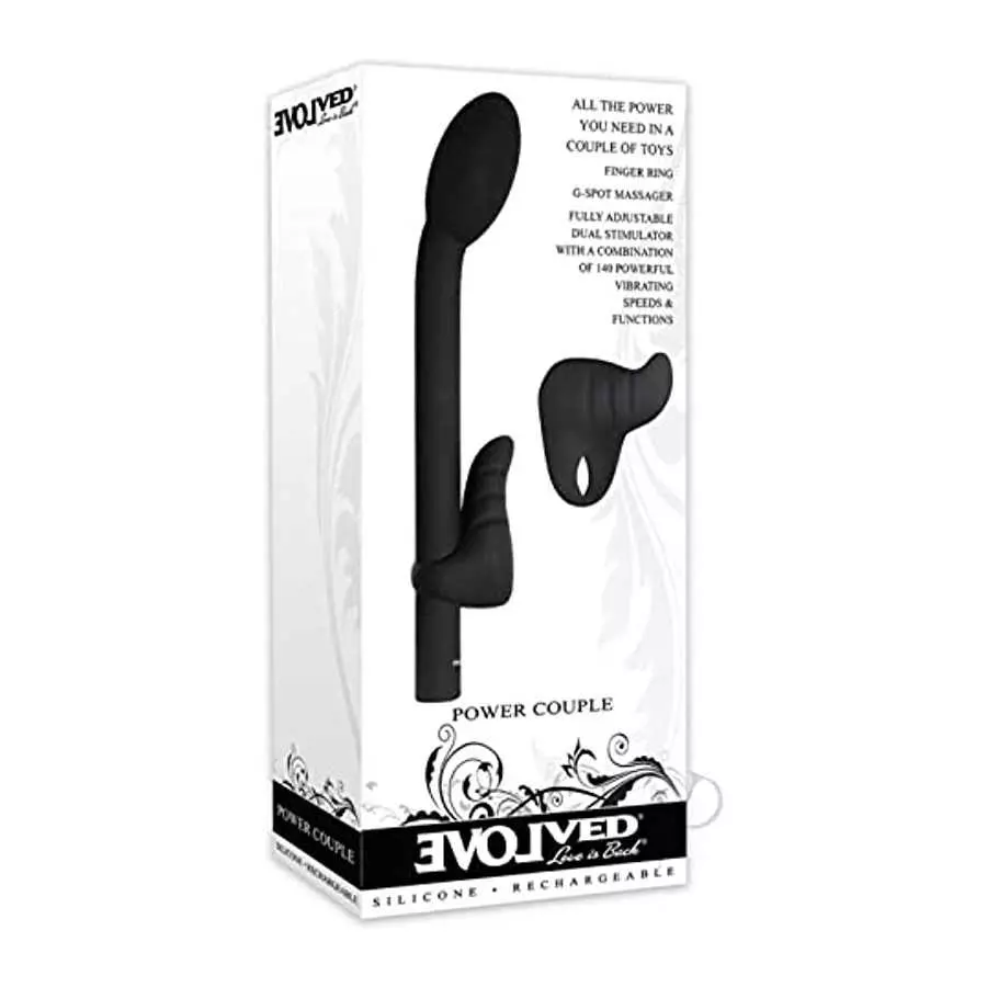 Evolved Love Is Back Power Couple Set Power G and Pinkie Promise Vibrators, Black Evolved Love Is Back Power Couple Set Power G and Pinkie Promise Vibrators, Black