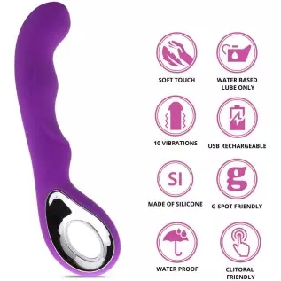 ZOMTOP G-Spot Vibrator for Clit and Anal Sexual Stimulation, Adult Sex Toy for Women, Rechargeable Vibrating Dildo with 10 Vibra ZOMTOP G-Spot Vibrator for Clit and Anal Sexual Stimulation, Adult Sex Toy for Women, Rechargeable Vibrating Dildo with 10 Vibra