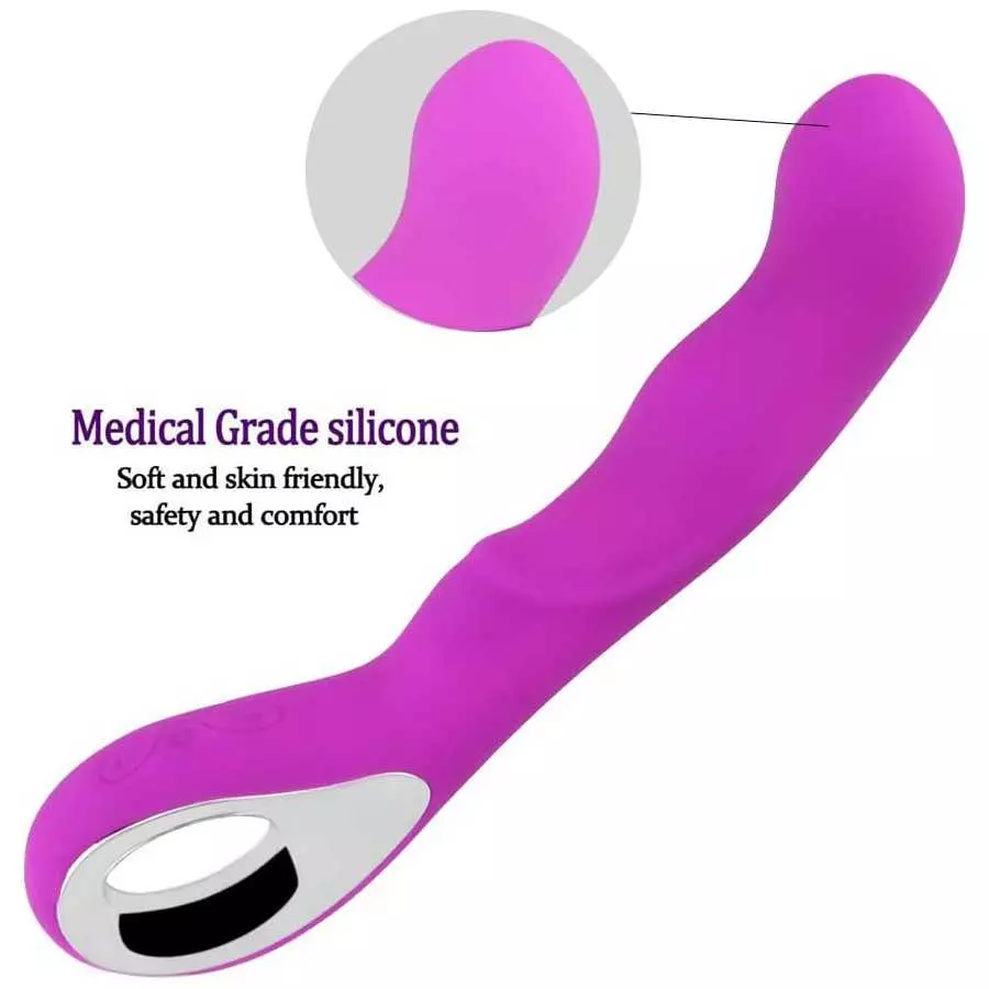 ZOMTOP G-Spot Vibrator for Clit and Anal Sexual Stimulation, Adult Sex Toy for Women, Rechargeable Vibrating Dildo with 10 Vibra