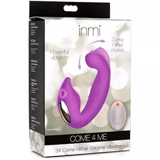 Inmi Come 4 Me 5X Come Hither Premium Silicone Pinpoint G Spot Vibe | Adult Sex Toy with 5 Modes + 5 Vibration Patterns for Wome