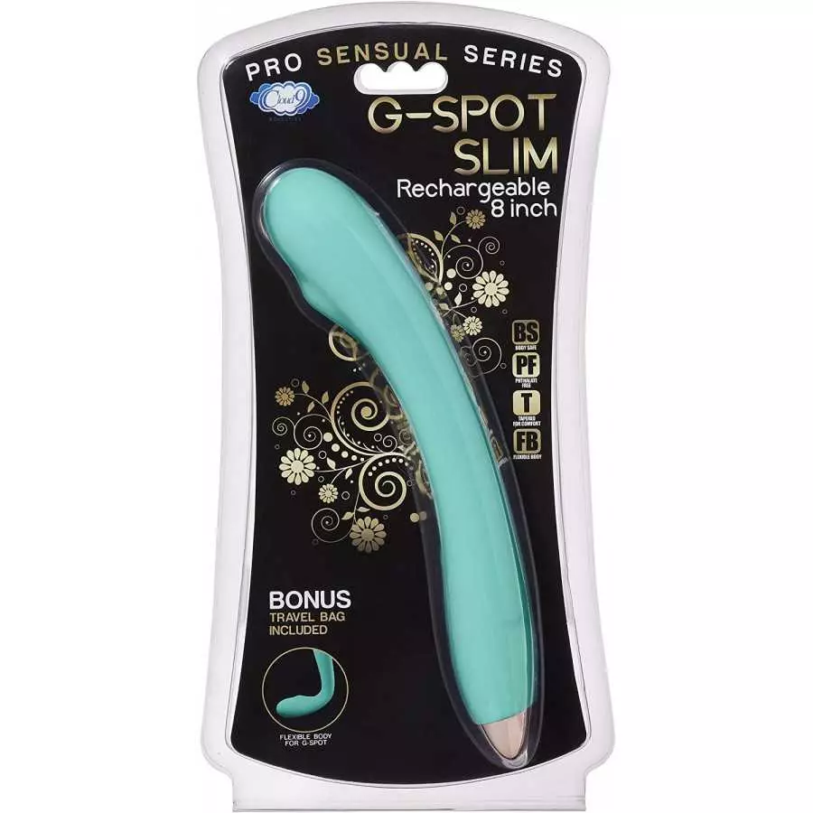 Cloud 9 Novelties 8" G-spot Slim Rechargeable (Teal)