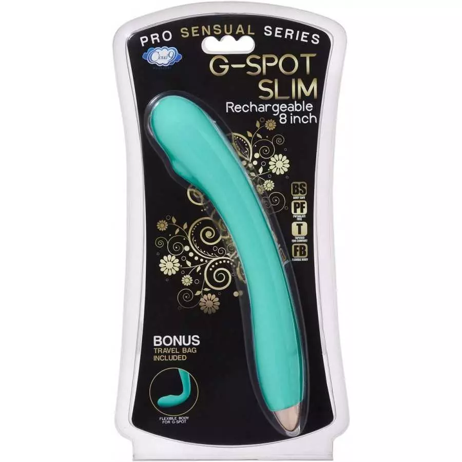 Cloud 9 Novelties 8" G-spot Slim Rechargeable (Teal)