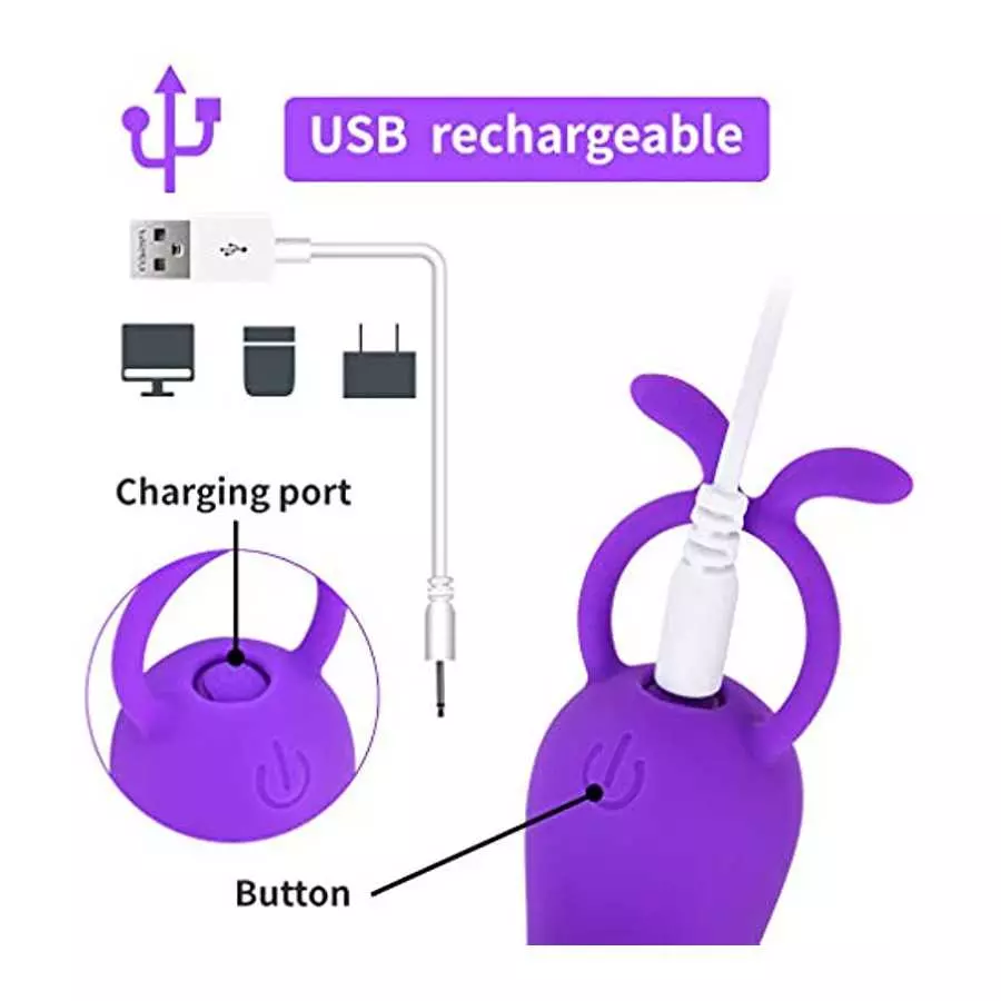 Quiet Powerful Silicone Mini Vibrator with 10 Modes for Travel, LUV-SPOT Rechargeable Sex Toys with Soft Smooth Tentacles to Cli