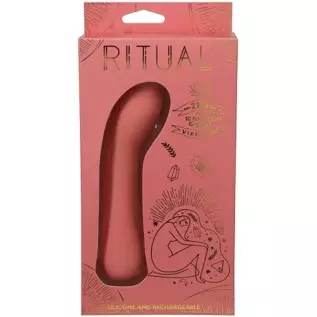 Doc Johnson Ritual - Zen - 10 Function G-Spot Vibrator - Silicone and Rechargeable - Discreet, Coral