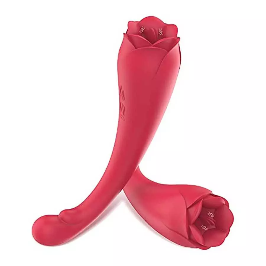 2 in 1 G-Spot Vibrators with 9 Powerful Licking &Vibrating Modes Clitoral Tongue Licking Toy,Rechargeable Rose Stimulator for Wo 2 in 1 G-Spot Vibrators with 9 Powerful Licking &Vibrating Modes Clitoral Tongue Licking Toy,Rechargeable Rose Stimulator for Wo