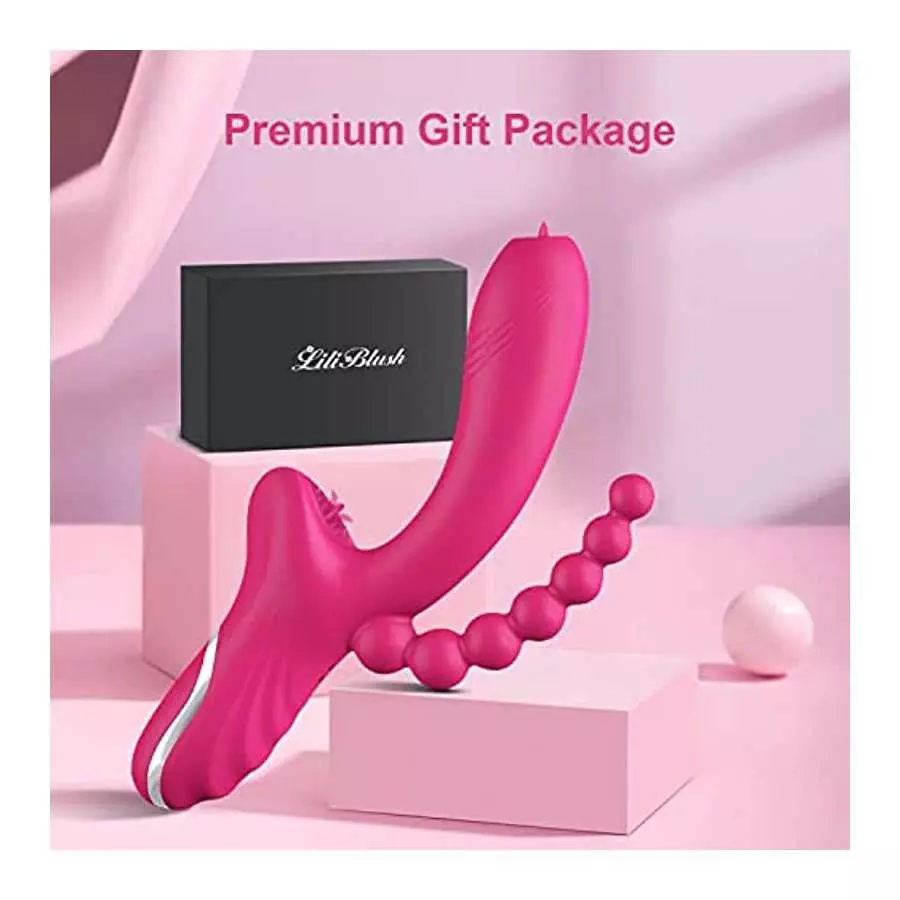 Clitoral Pulsating G Spot Rabbit Vibrator Lick Stimulator Anal Clit Massager with 10 Pulsation Patterns 10 Licking Vibrating Mod