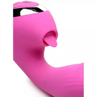 Inmi 10X Licking G-Throb Rechargeable Silicone Vibrator, Pink