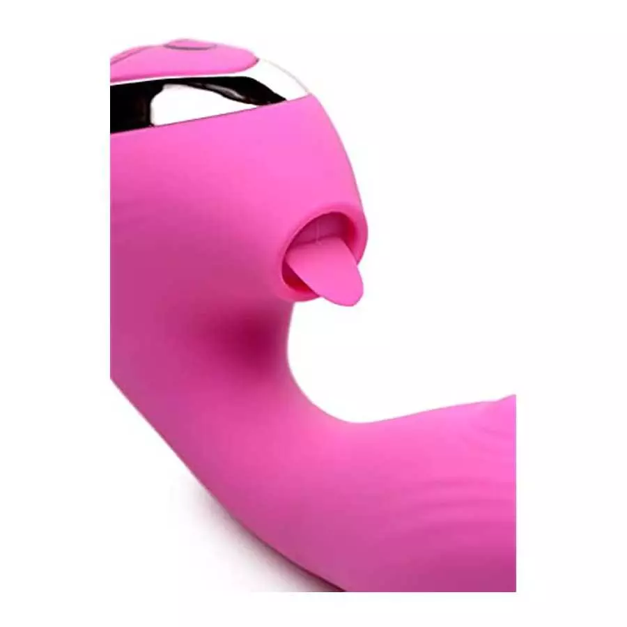 Inmi 10X Licking G-Throb Rechargeable Silicone Vibrator, Pink