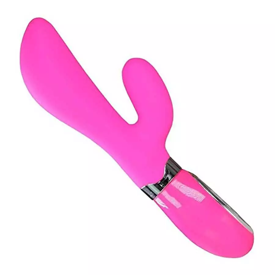 Silicone Dual Action Vibrator Women Sex Toy G-Spot and Clit Massager Orgasm Stimulator