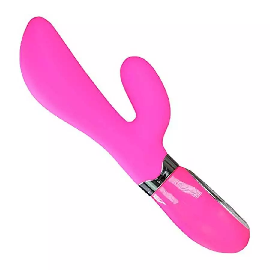 Silicone Dual Action Vibrator Women Sex Toy G-Spot and Clit Massager Orgasm Stimulator