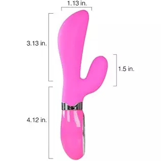Silicone Dual Action Vibrator Women Sex Toy G-Spot and Clit Massager Orgasm Stimulator