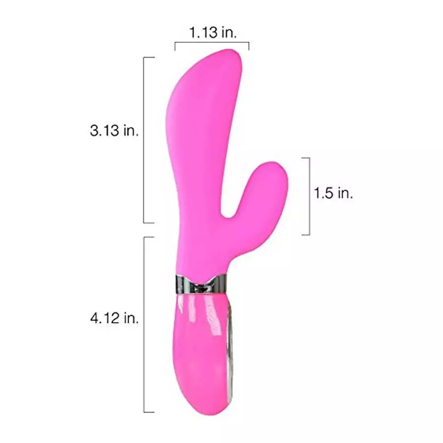 Silicone Dual Action Vibrator Women Sex Toy G-Spot and Clit Massager Orgasm Stimulator