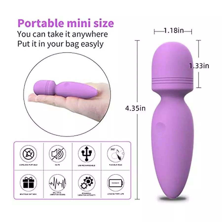 Bullet Vibrator, Sex Stimulator for Women USB Rechargeable Lipstick Vibe with 10 Vibration Modes, Female G-spot Sex Adult Toys
