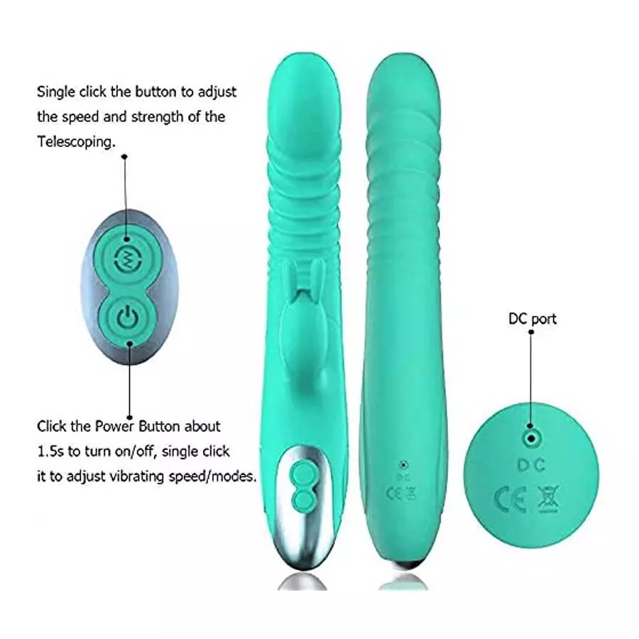 Classic Vibrator G Spot Rabbit Vibrator Dildo for Women Bunny Ears Women Vibrator for Nipple G Spot Clitoral Stimulation Recharg