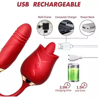 The Rose Toy for Women - Rose Clitorial Sucking Toy with 10 Intense Suction - 2022 Rose Sex Toy with Tongue and Suck - Rechargea The Rose Toy for Women - Rose Clitorial Sucking Toy with 10 Intense Suction - 2022 Rose Sex Toy with Tongue and Suck - Rechargea