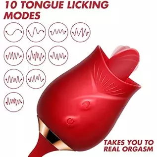 The Rose Toy for Women - Rose Clitorial Sucking Toy with 10 Intense Suction - 2022 Rose Sex Toy with Tongue and Suck - Rechargea The Rose Toy for Women - Rose Clitorial Sucking Toy with 10 Intense Suction - 2022 Rose Sex Toy with Tongue and Suck - Rechargea