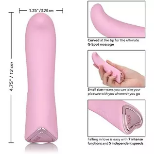 JOPEN Amour Mini G - 7 Function Silicone Body Vibrator - Waterproof Sex Toys for Women 35 Vibration Function Massager - Pink