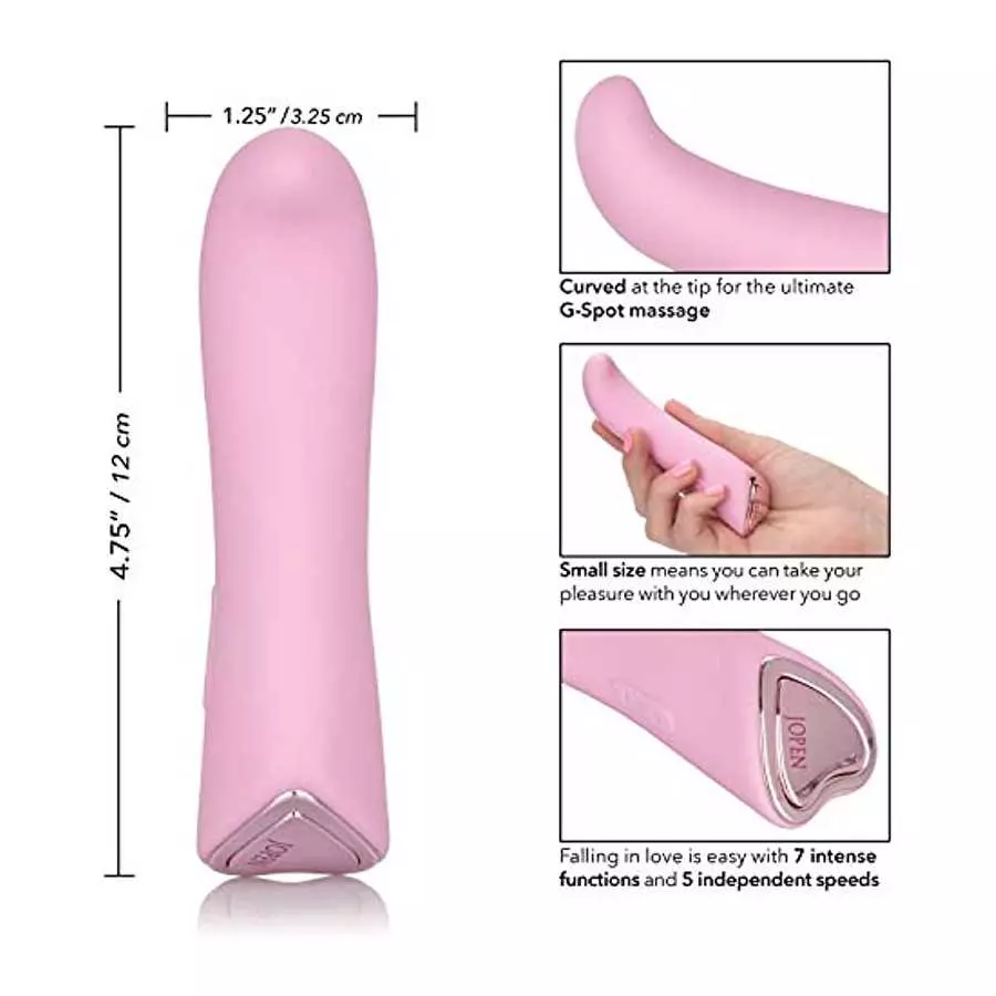 JOPEN Amour Mini G - 7 Function Silicone Body Vibrator - Waterproof Sex Toys for Women 35 Vibration Function Massager - Pink