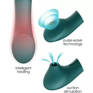 ZALO Queen Set G-spot PulseWave Vibrator with Suction Sleeve | Waterproof Sex Toy with 8 Vibration Modes 8 Pulse-Wave Modes | US