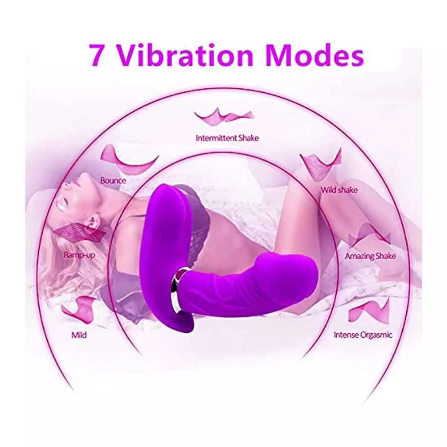 Wearable Butterfly Vibrator, 7 Vibration Stimulator Clitoral G Spot and Anales Plug with Remote Control Rechargeable Waterproof 