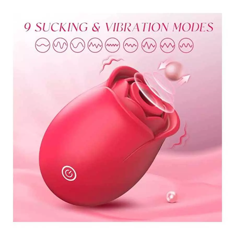 Rose Toy for Woman,Rechargeable Clitorals Stimulator with 10 Vibration Option Pleasure Sex Toy for Clitoral & Nipple Stimulation