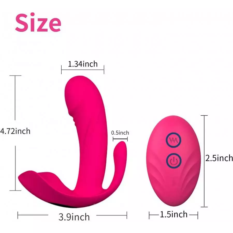Powerful Wearable Vibrator Dildo with Remote Control, Adult Couple Sex Toy, Women Vibrating Panty with 12 Vibration Modes, Recha