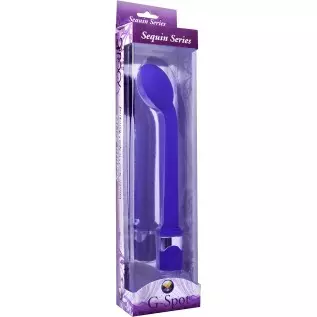 Trinity Vibes Sequin Series G-spot Vibrator with Bling, Purple Trinity Vibes Sequin Series G-spot Vibrator with Bling, Purple