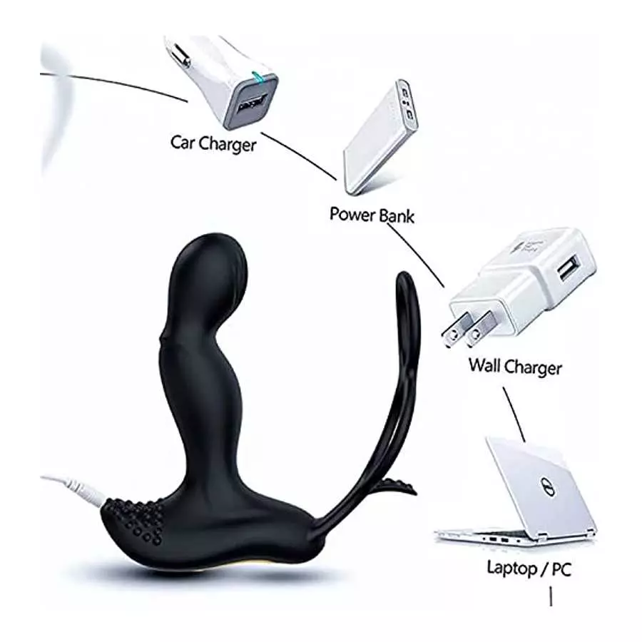 2022 Prostate Massager Anal Vibrator Thrusting Vibrating 7 Modes with Cock Ring Anal Plug Anal Sex Toys Massager for Men Anal To