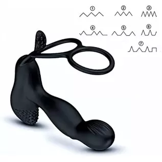 2022 Prostate Massager Anal Vibrator Thrusting Vibrating 7 Modes with Cock Ring Anal Plug Anal Sex Toys Massager for Men Anal To