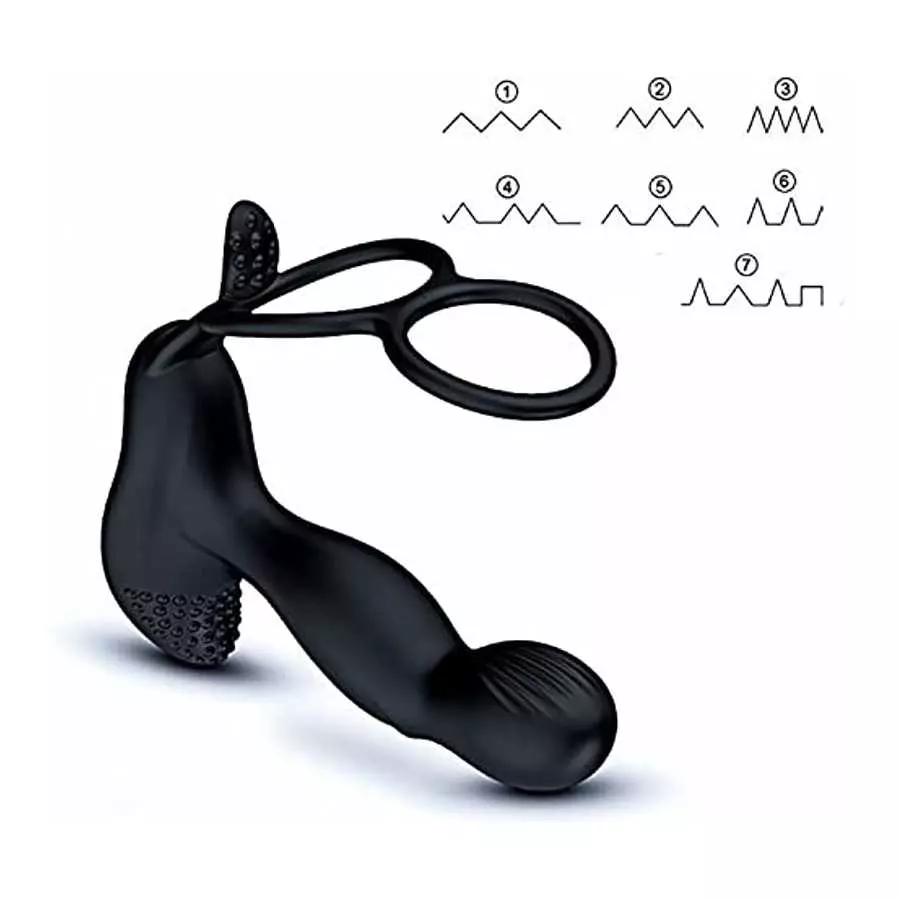 2022 Prostate Massager Anal Vibrator Thrusting Vibrating 7 Modes with Cock Ring Anal Plug Anal Sex Toys Massager for Men Anal To