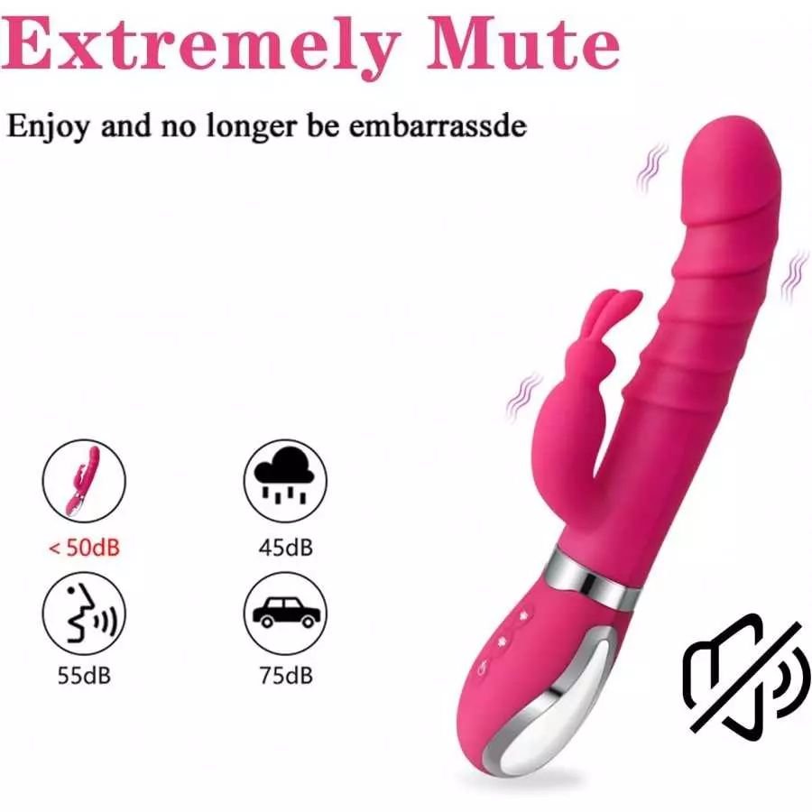 2022 Rabbit Rose Toy Vibrator for Women - Bunny Ears for Clitoris G spot Stimulation,Waterproof Dildo Vibrator with 7 Powerful V