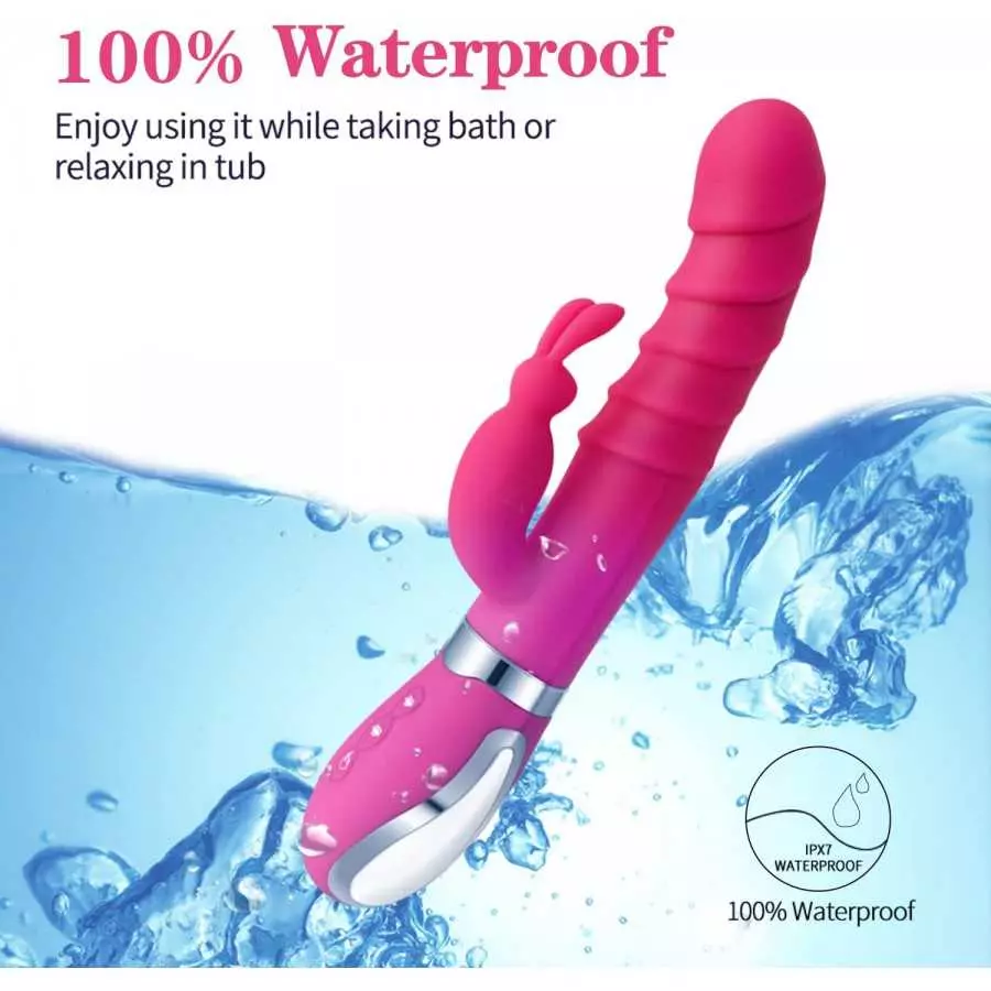 2022 Rabbit Rose Toy Vibrator for Women - Bunny Ears for Clitoris G spot Stimulation,Waterproof Dildo Vibrator with 7 Powerful V