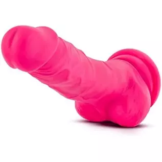 Blush Ruse 7.5 Inch Silicone Dildo, Thick, Girthy, Suction Cup, Strap On Harness Compatible, Sex Toy for Women