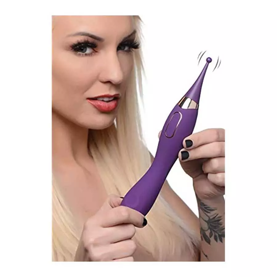 Inmi Pulsing G-Spot Pinpoint Silicone Vibrator with Attachments, Purple,Overall Length 9 Inch, insertable Length 4 Inch, widest Inmi Pulsing G-Spot Pinpoint Silicone Vibrator with Attachments, Purple,Overall Length 9 Inch, insertable Length 4 Inch, widest