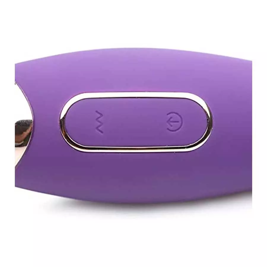 Inmi Pulsing G-Spot Pinpoint Silicone Vibrator with Attachments, Purple,Overall Length 9 Inch, insertable Length 4 Inch, widest 