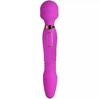 WAND ESSENTIALS Ultra Thrust-Her Deluxe Thrusting and Vibrating Premium Silicone Wand for Women Men & Couples. 3 Speeds & 7 Patt