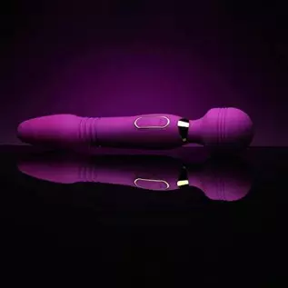 WAND ESSENTIALS Ultra Thrust-Her Deluxe Thrusting and Vibrating Premium Silicone Wand for Women Men & Couples. 3 Speeds & 7 Patt