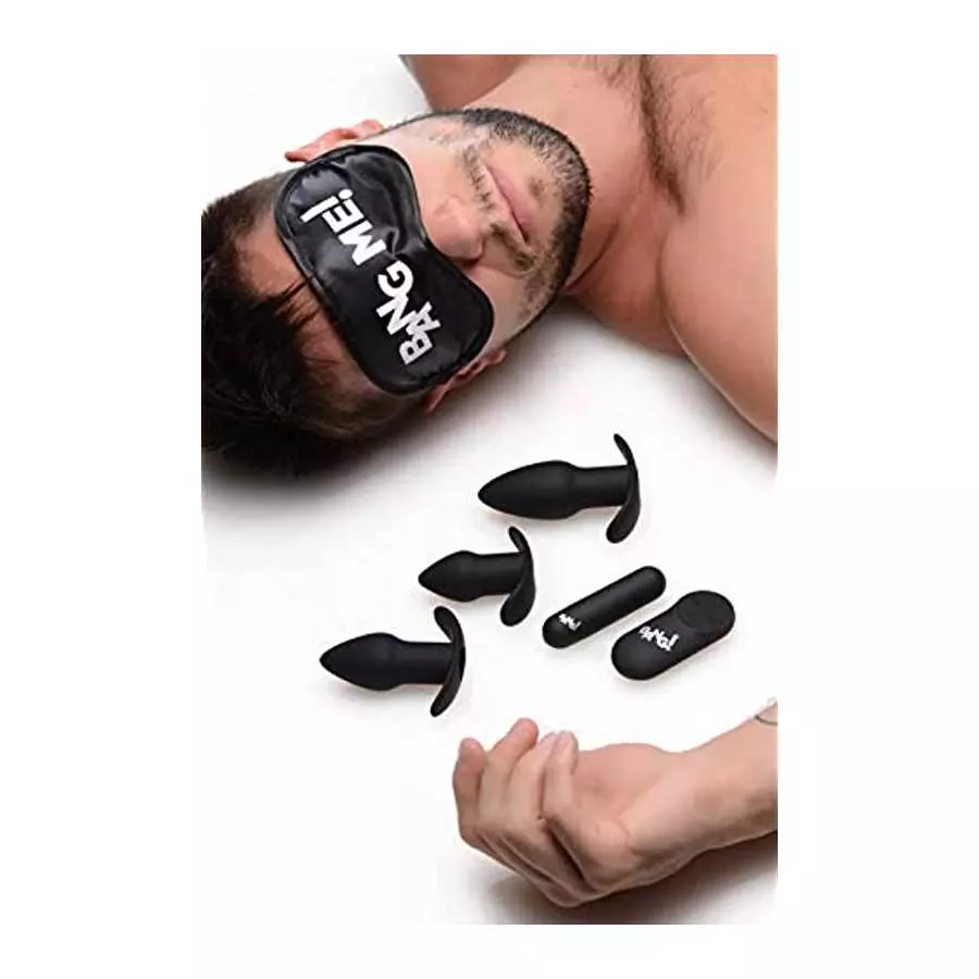 Backdoor Adventure Remote Control 3 Piece Butt Plug Vibe Kit