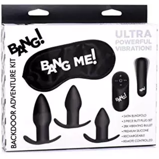 Backdoor Adventure Remote Control 3 Piece Butt Plug Vibe Kit Backdoor Adventure Remote Control 3 Piece Butt Plug Vibe Kit