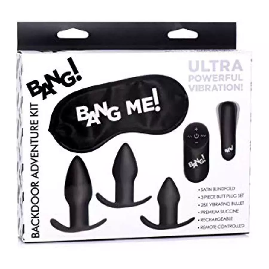 Backdoor Adventure Remote Control 3 Piece Butt Plug Vibe Kit