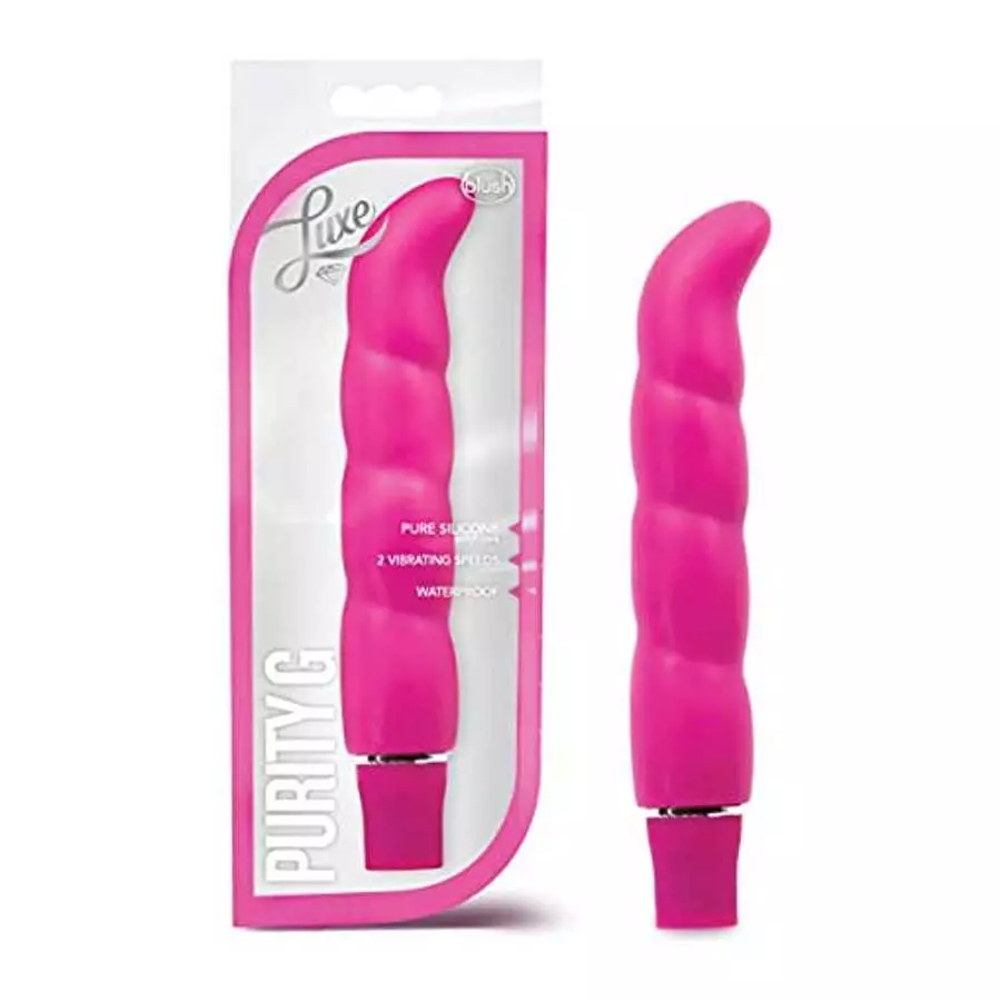 Blush Luxe Purity G - Platinum Cured Puria Silicone G Spot and External Vibrator - Ultrasilk Smooth - 10 Vibration Modes - IPX7 Blush Luxe Purity G - Platinum Cured Puria Silicone G Spot and External Vibrator - Ultrasilk Smooth - 10 Vibration Modes - IPX7