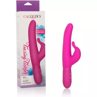 CalExotics 10 Function Teasing Tickler - Waterproof Silicone Rabbit Vibrator – Adult Sex Toys for Couples - Clitoral G Spot Mass
