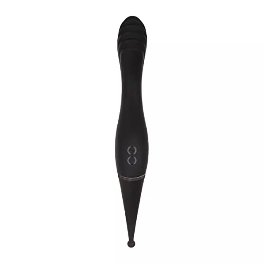 Evolved Love Is Back - Tantalizing Teaser - Rechargeable Silicone Dual End Vibrator - Black Evolved Love Is Back - Tantalizing Teaser - Rechargeable Silicone Dual End Vibrator - Black