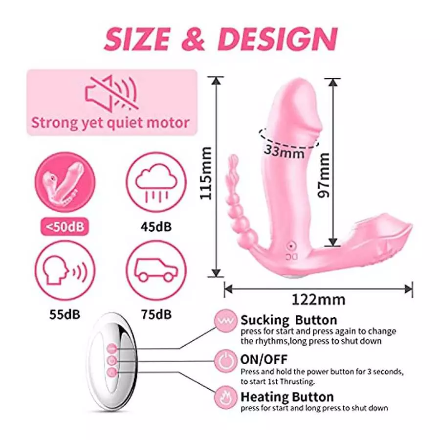 2022 G Spot Clitoral Anal Vibrator Sex Toy with 7 Vibration Modes Waterproof Rechargeable Rose Toy Adult Toy for Women