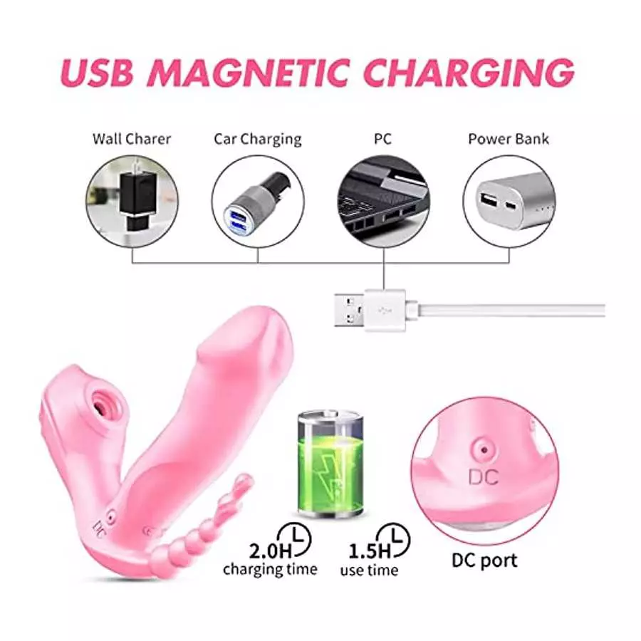 2022 G Spot Clitoral Anal Vibrator Sex Toy with 7 Vibration Modes Waterproof Rechargeable Rose Toy Adult Toy for Women