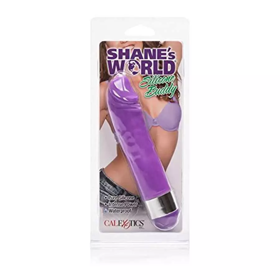 CalExotics Shane’s World Silicone Buddy Vibrator - Waterproof Sex Toys for Couples – Adult Multi Speed Vibe Massager - Purple