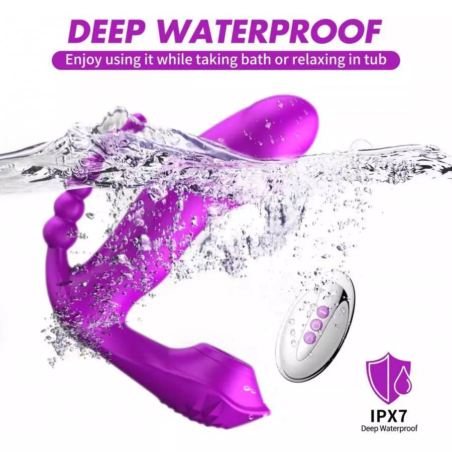 The Rose Toy for Women - Rose Clitorial Sucking Toy with 10 Intense Suction - Rose Sex Toy with Tongue and Suck - Rechargeable C