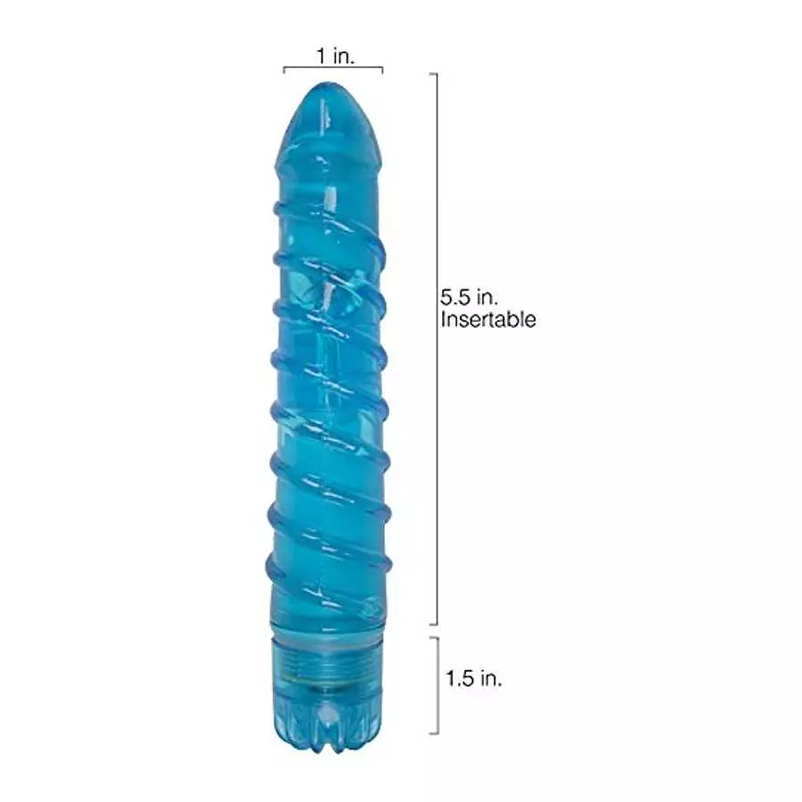 Textured Waterproof Vibrator - Swirl Rippled Texture for Clit and G Spot Stimulation - Multi-Speed Powerful Sex Toy
