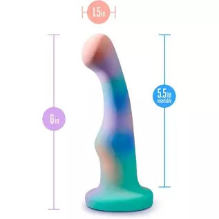 Blush Avant Opal Dreams Silicone Dildo - Curved Shaft for G Spot and P Spot Stimulation - Powerful Suction Cup Base for Hands Fr