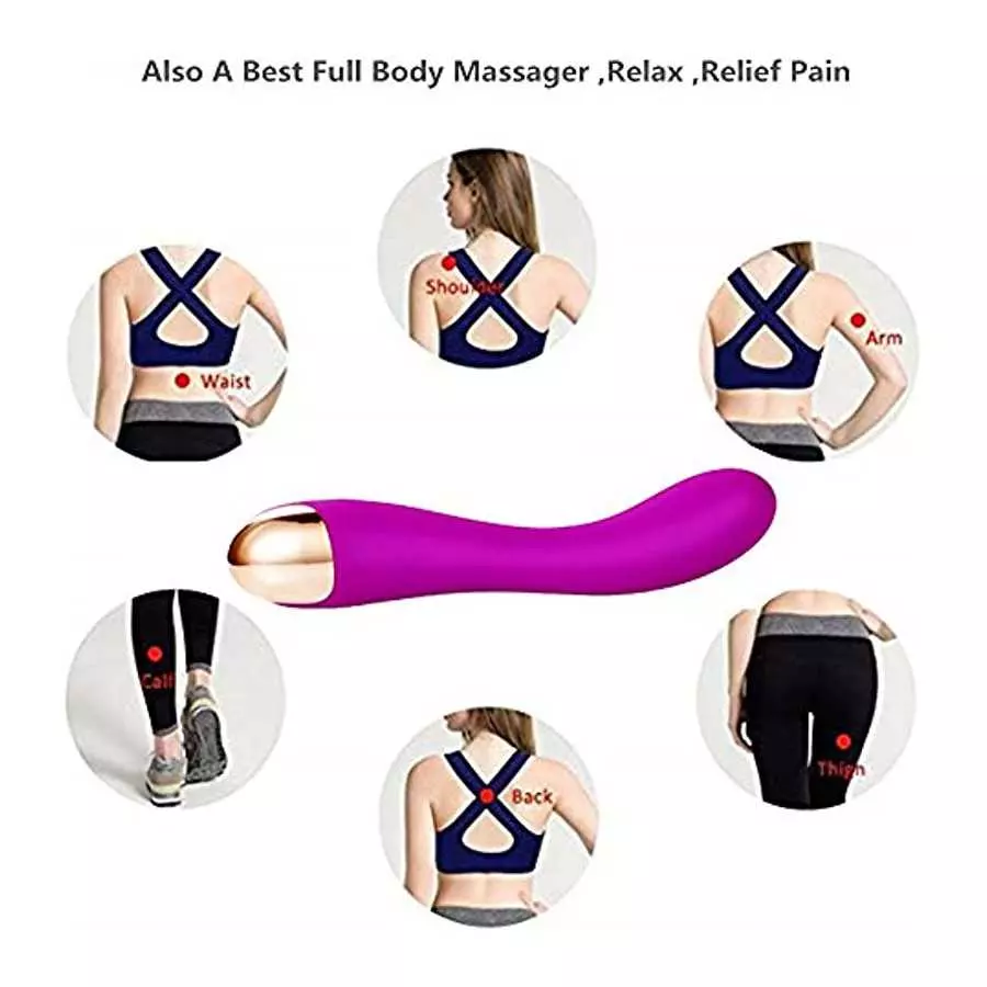 Waterproof Vibrator Dildo for Women with 10 Strong Vibration Modes-Ergonomics 23.5 Degree Bending- Rechargeable -Silicone G Spot